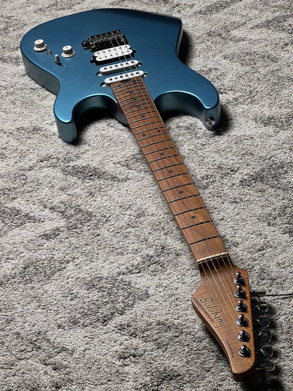 Soloking MS-1 Custom 24 HSS Flat Top ใน Satin Blue Matte Nafiri Special Run 