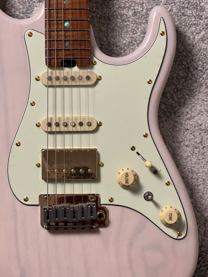 Soloking MS-1 Classic Ash FMN with Roasted Flame Maple Neck in White Blonde Limited Edition