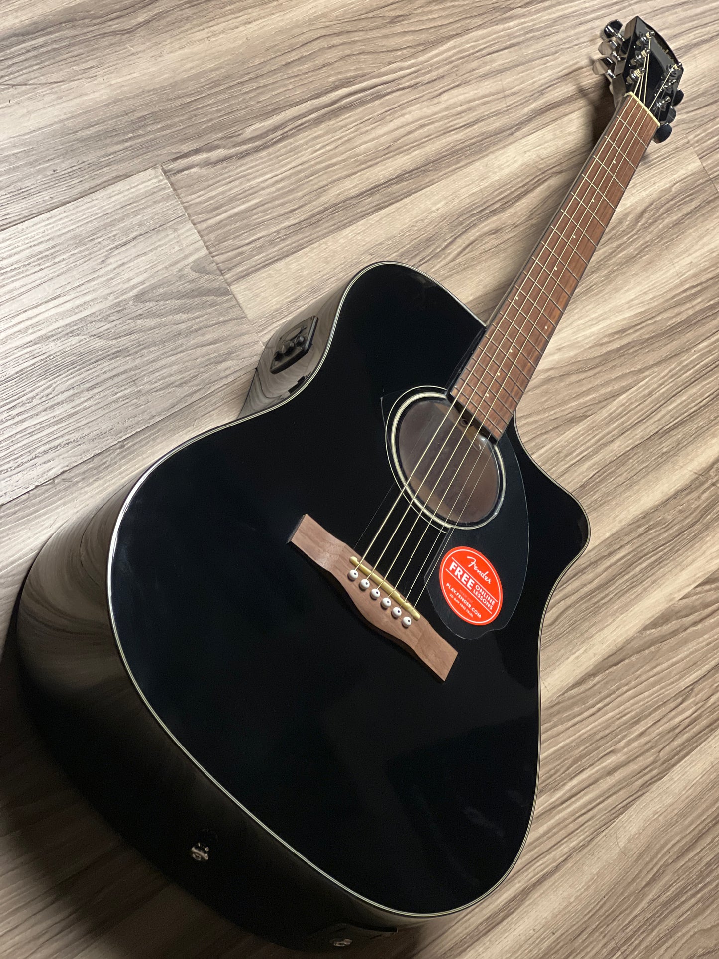 Fender CD60S Solid Top Dreadnought Acoustic Guitar in Black