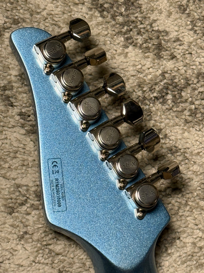 SLX Hawk Classic 22 HSS in Ice Blue Metallic Flame with Rosewood FB Limited Edition