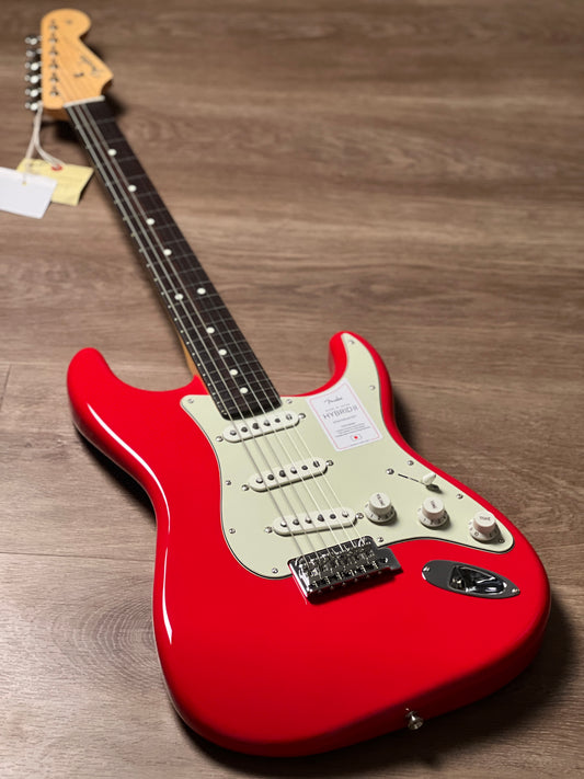 Fender Japan Hybrid II Stratocaster with Rosewood FB in Modena Red JD24016866