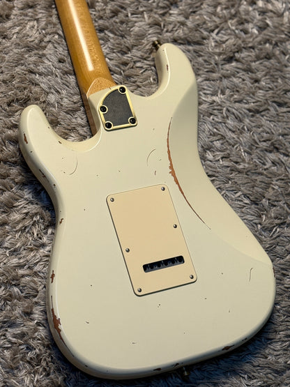 Dhatarattha Classic DST HSS in Vintage White Over Pink Paisley with Rosewood FB and Nitrocellulose Lacquer Relic