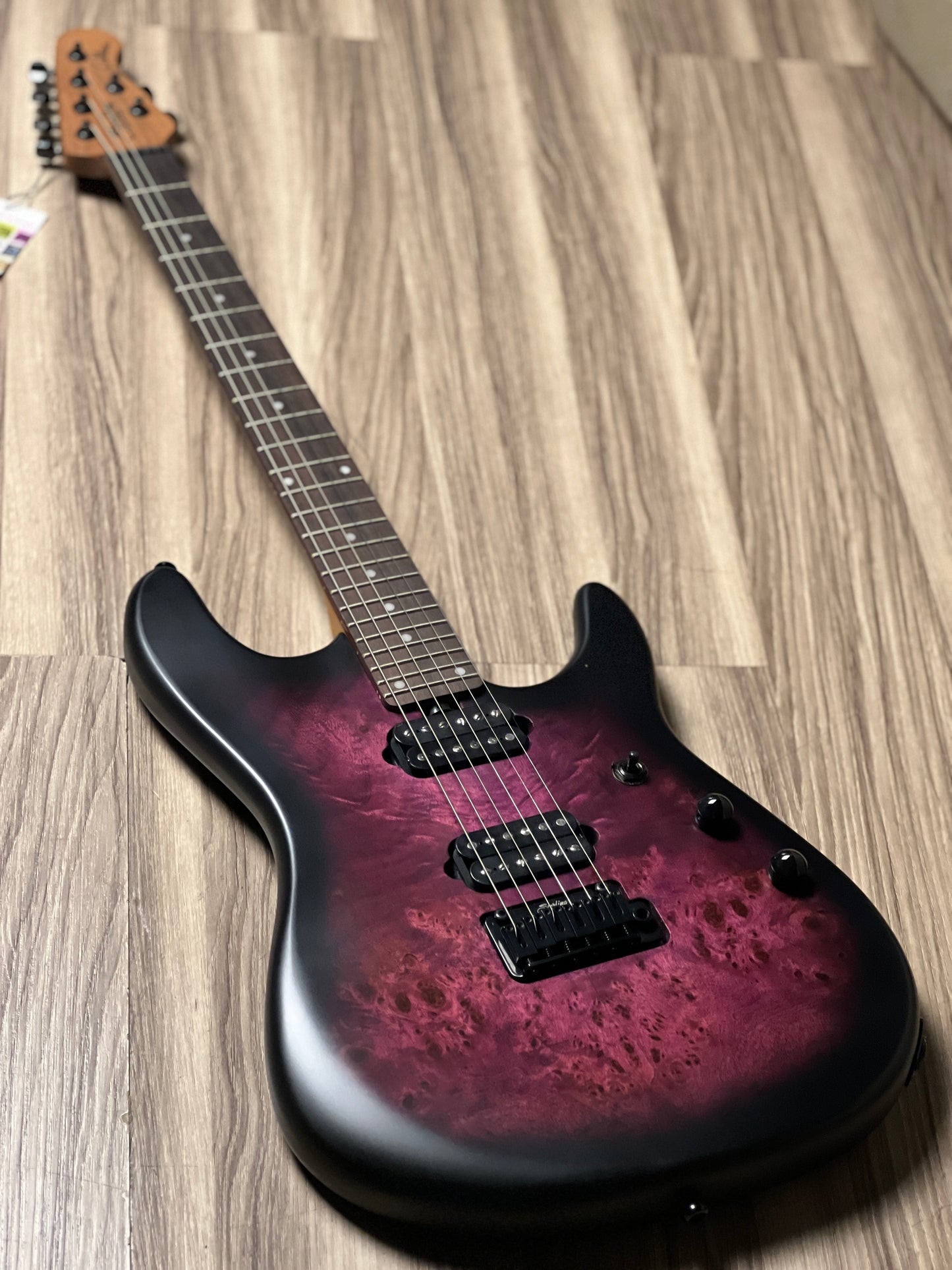 Sterling by Music Man Jason Richardson Cutlass Signature in Cosmic Purple Burst Satin