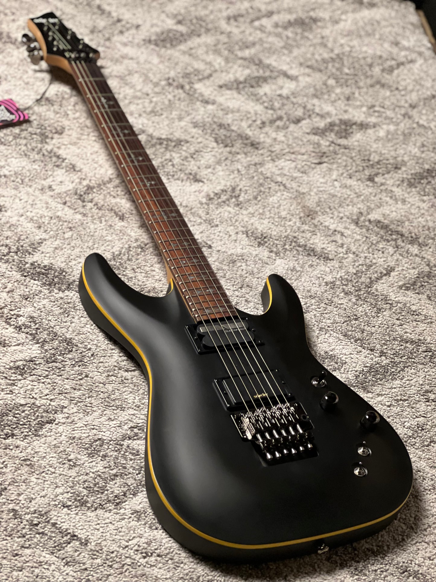 Schecter Demon-6 FR-S in Aged Black Satin