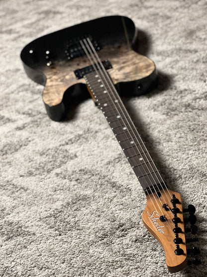 Schecter PT Standard in Black Fade Burst Burl