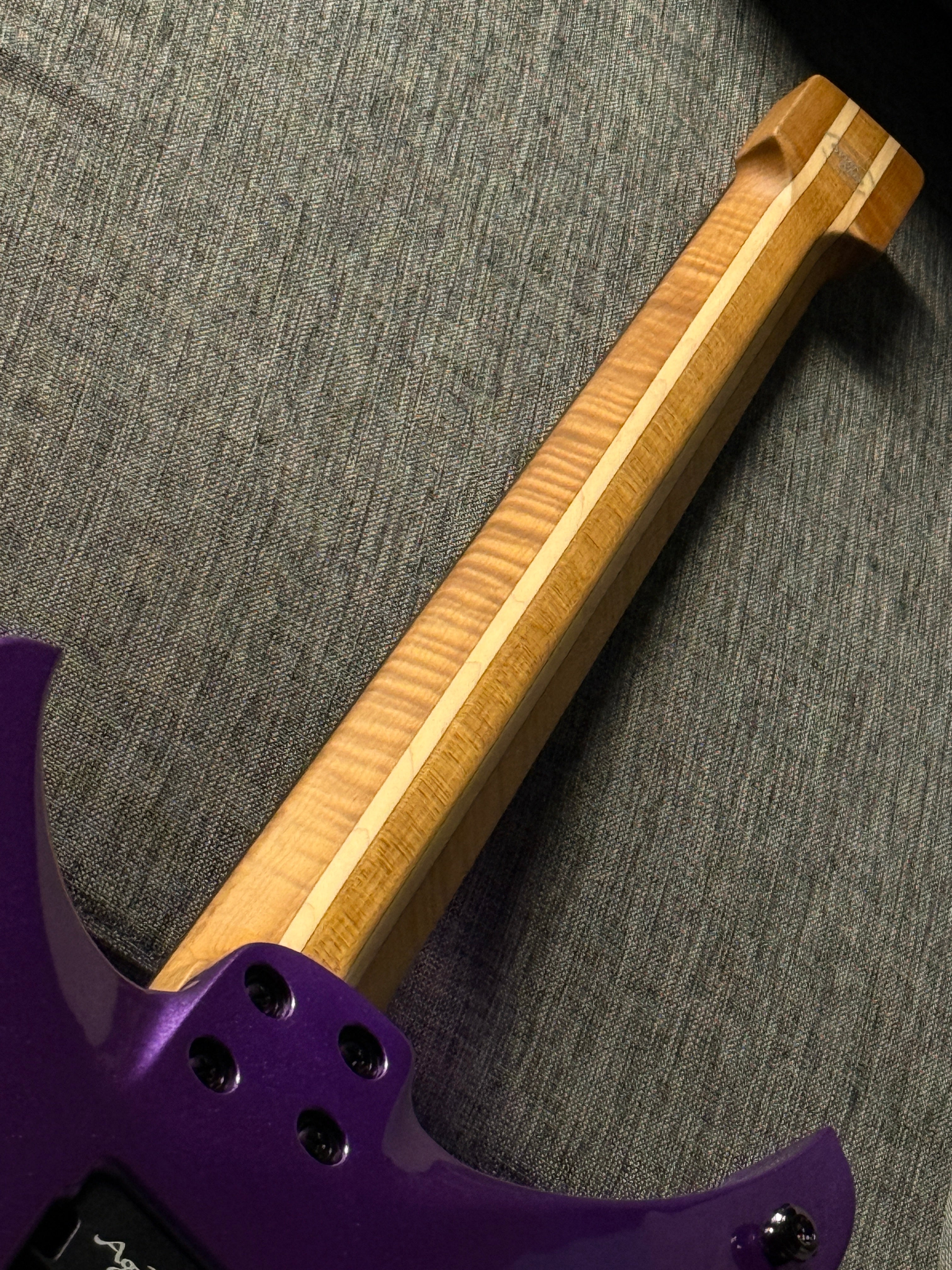 Aguda Black Hole in Cosmic Purple Metallic with Flame Maple Neck
