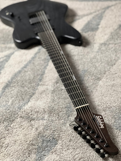 Soloking MJM-7 Custom Baritone HH with Fishman Fluence and Wenge Neck in Driftwood Black