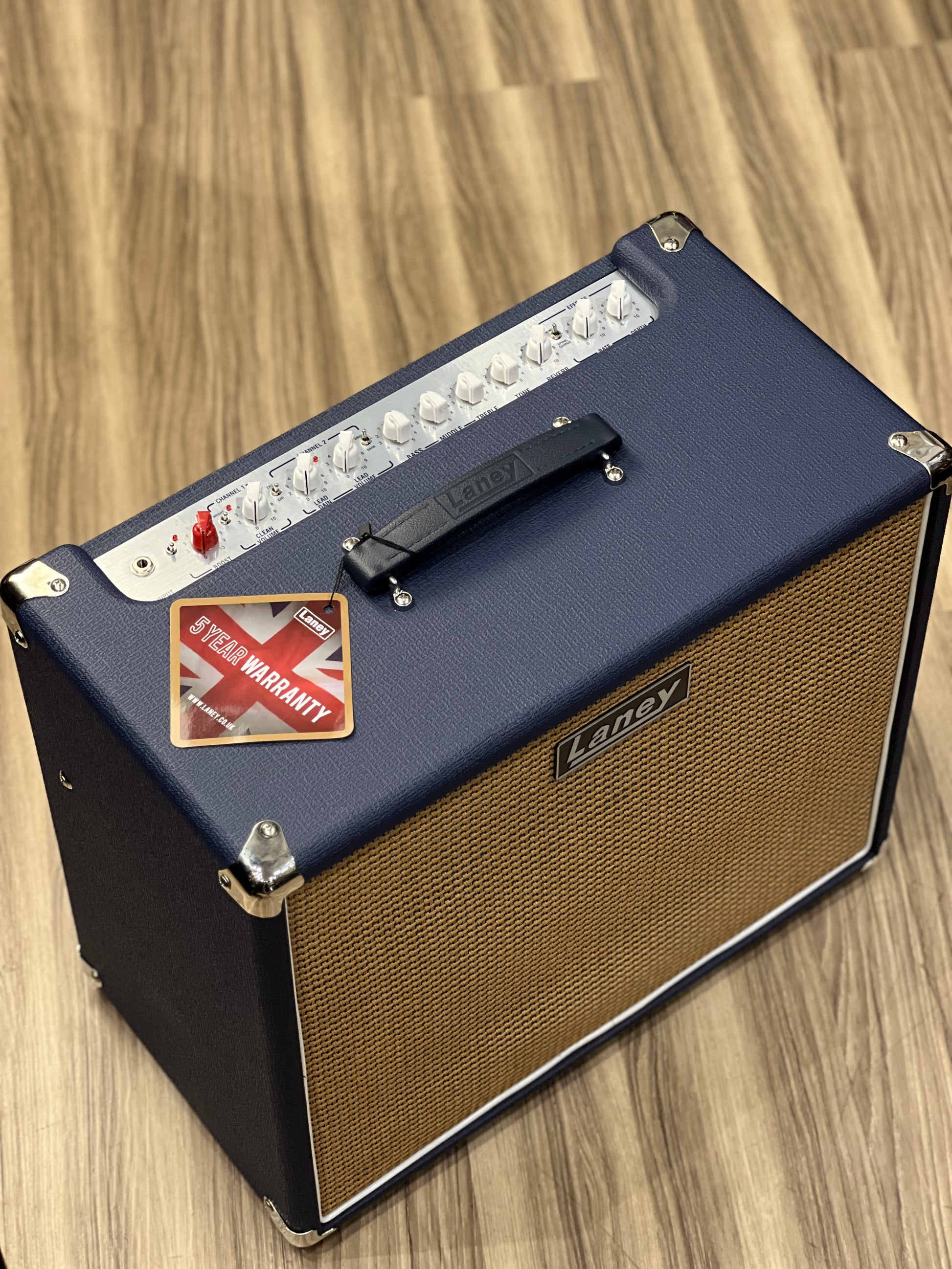 the box bass boosted clean Laney LF Super 60-watt 1 x 12-inch Guitar Combo Amp – nafiriguitar.com