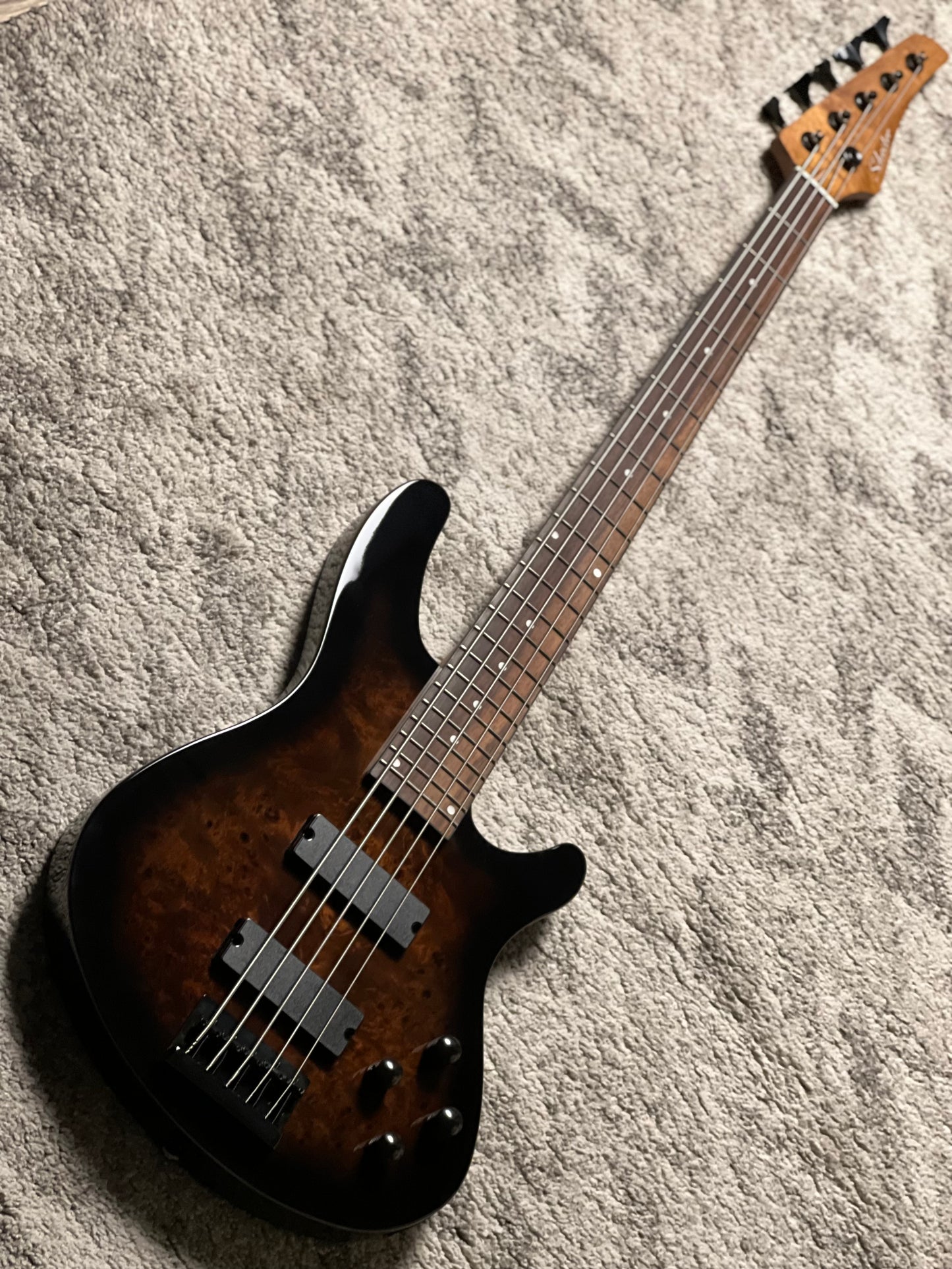 Schecter C-5 Standard 5-string in Tobacco Burl