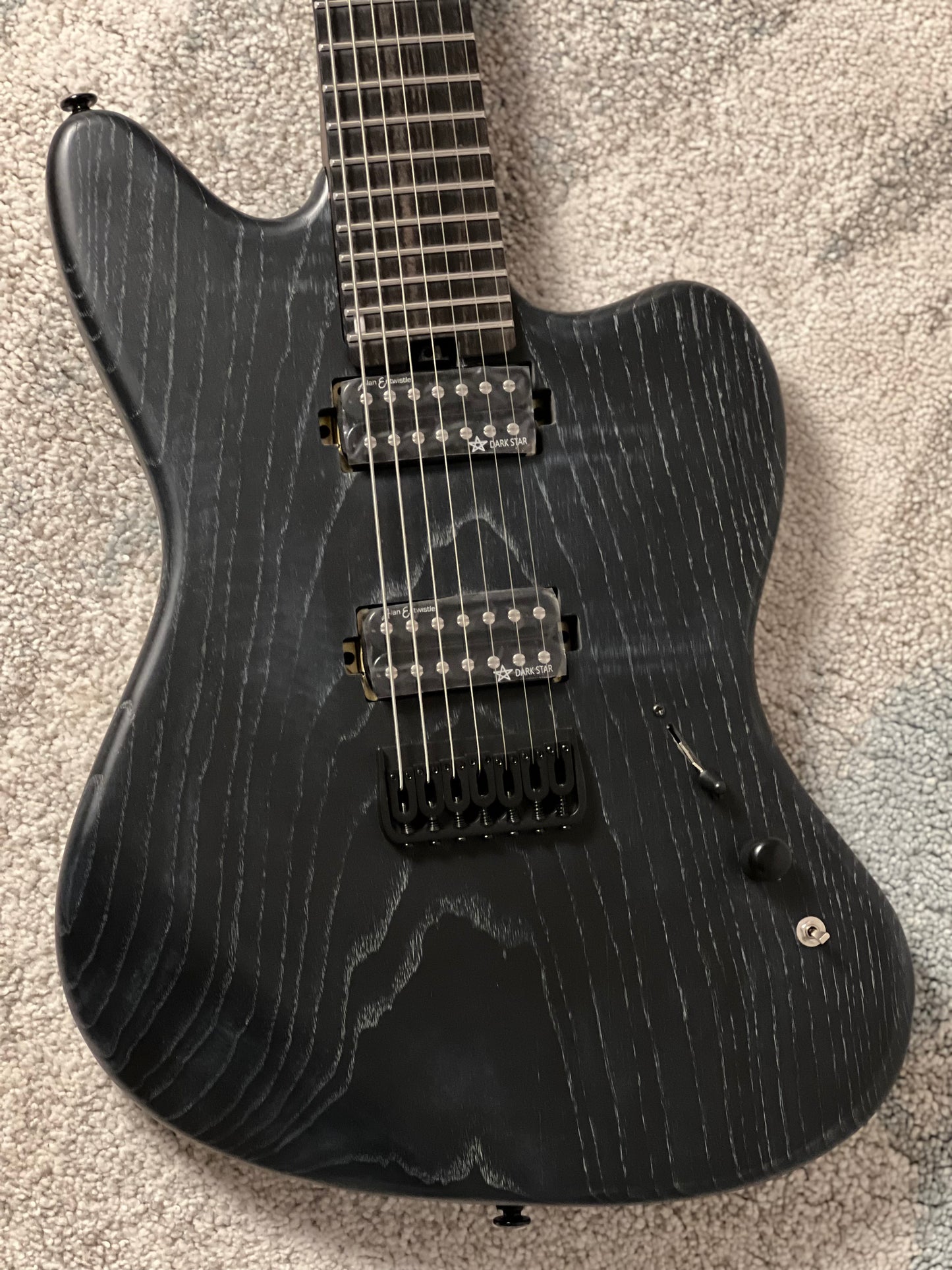 Soloking MJM-7 Custom Baritone HH with Wenge Neck in Driftwood Black