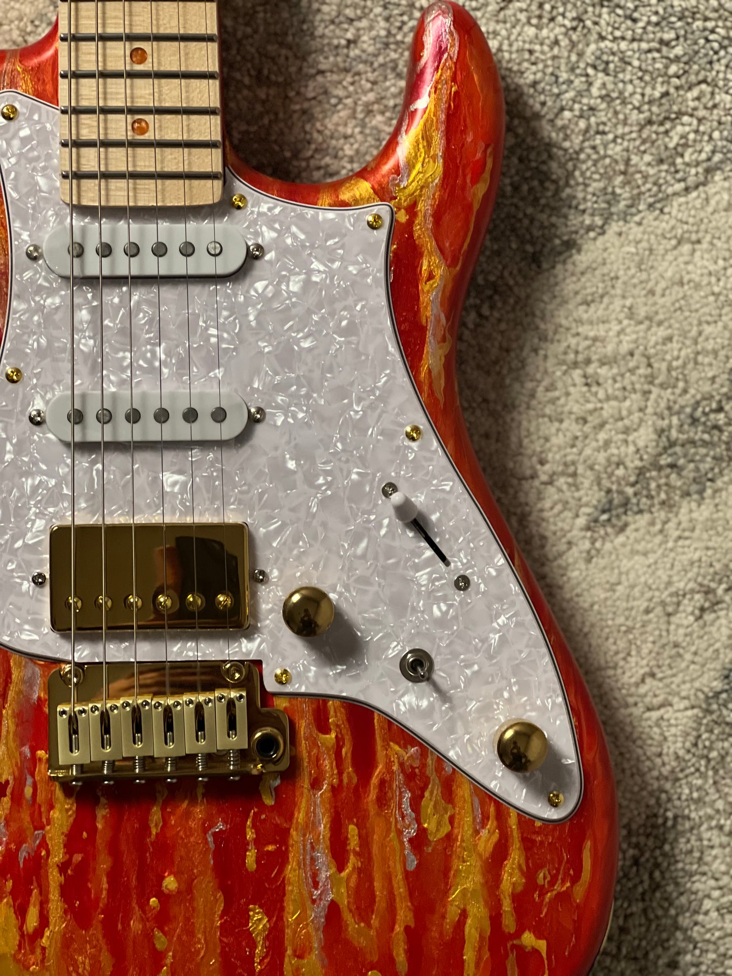 SLX X Dhatarattha Custom DST in Fire Shmear with Maple FB