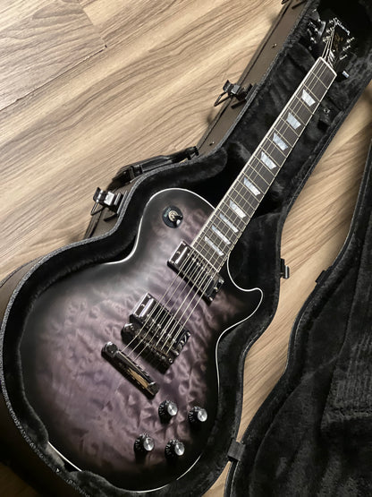 Gibson Les Paul Standard Modern Quilt Mark Morton in Translucent Ebony Burst Satin w/Case 230350246