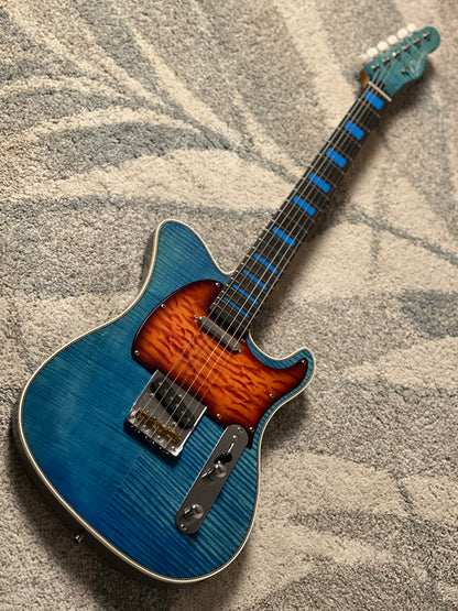 Dhatarattha Custom DTL Flame in Pacific Jeans Blue with Rosewood FB