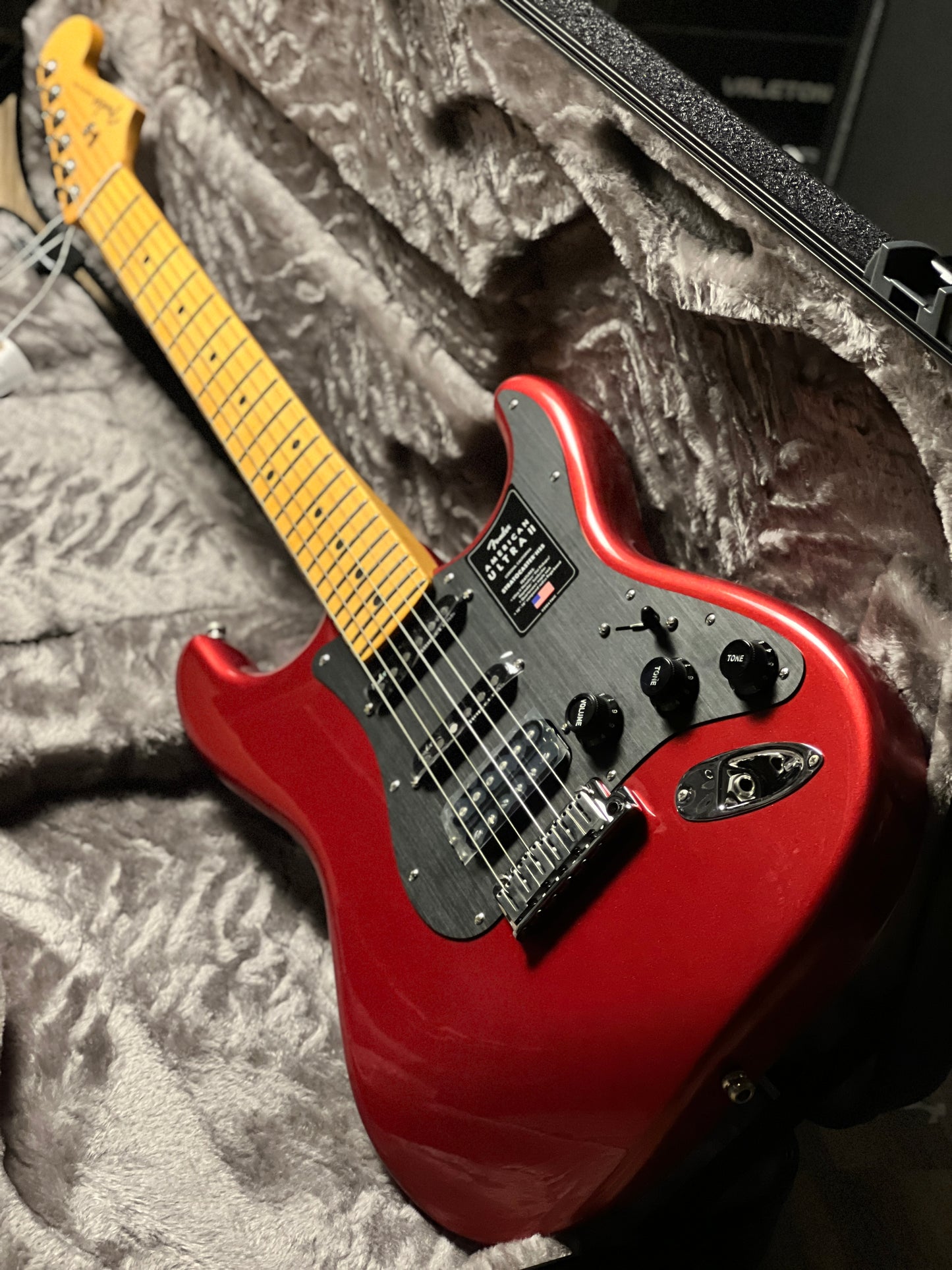 Fender American Ultra II Stratocaster HSS with Maple FB in Sinister Red US240038930