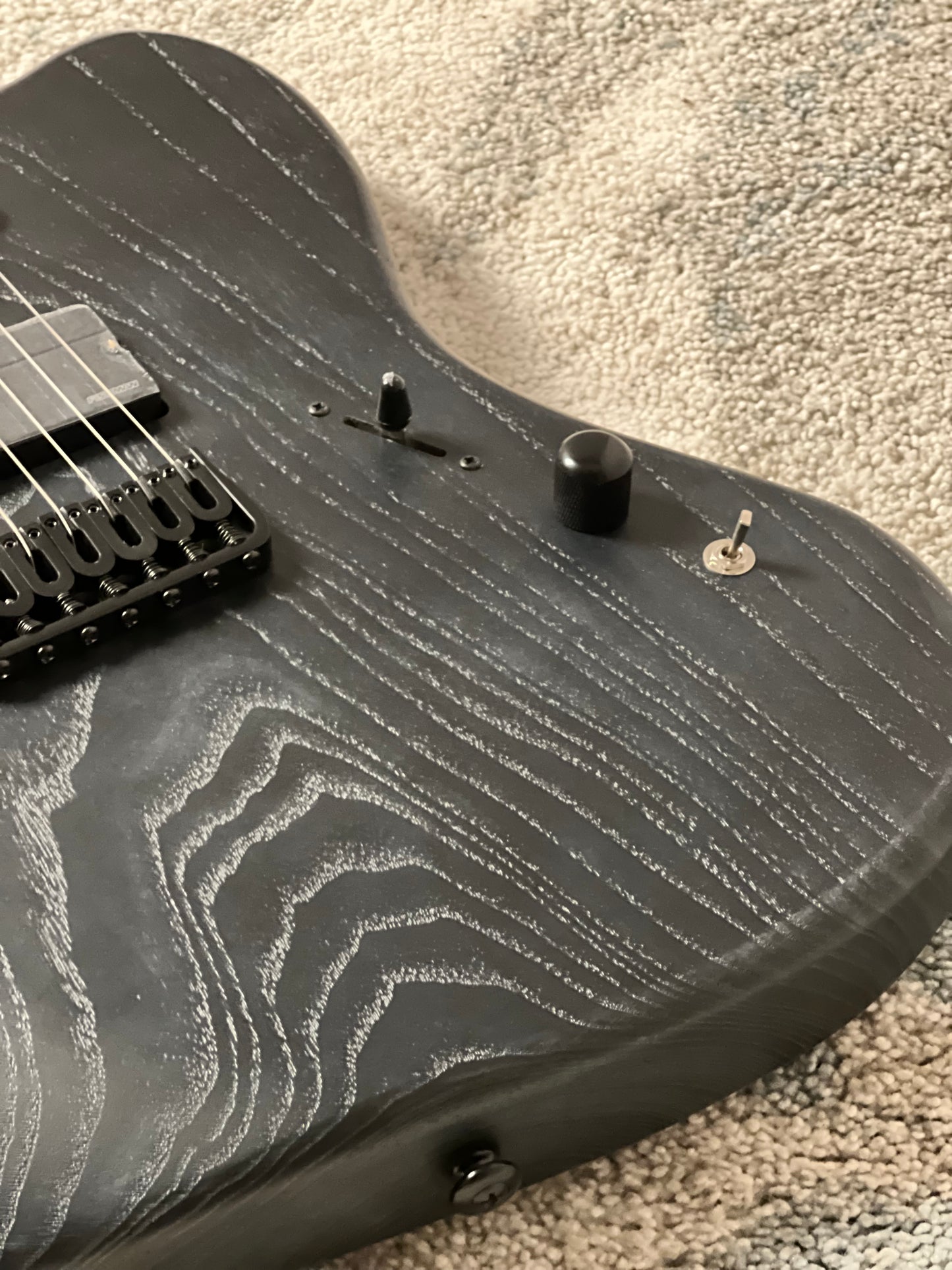 Soloking MJM-7 Custom Baritone HH with Fishman Fluence and Wenge Neck in Driftwood Black