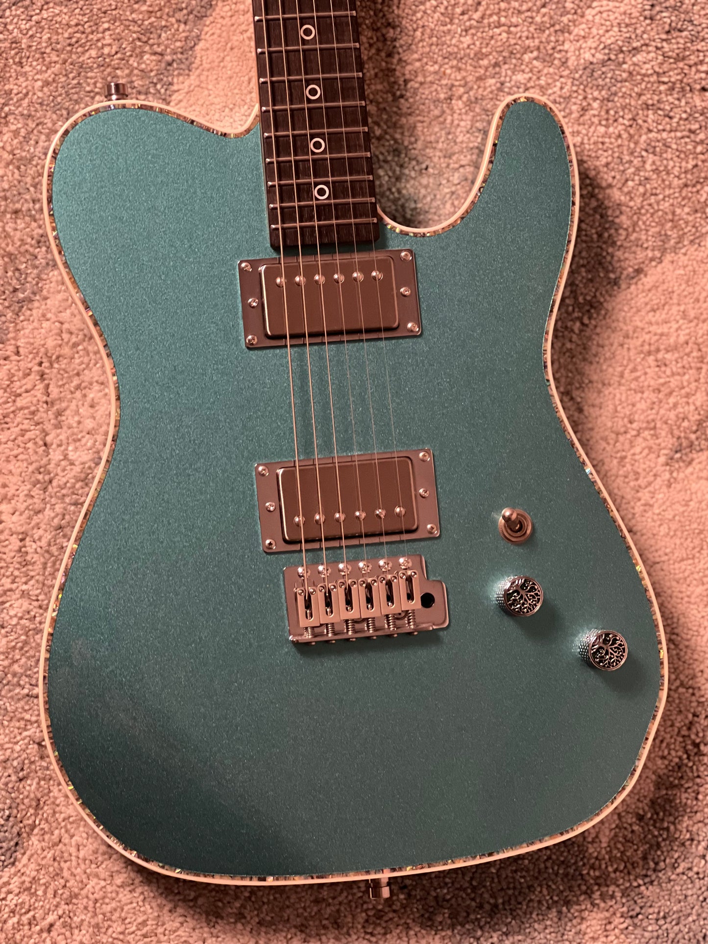 Dhatarattha Custom DTL HH in Turquoise Sparkle with Rosewood FB