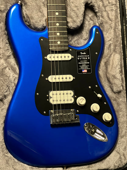 Fender American Ultra II Stratocaster HSS with Ebony FB in Noble Blue US240030709