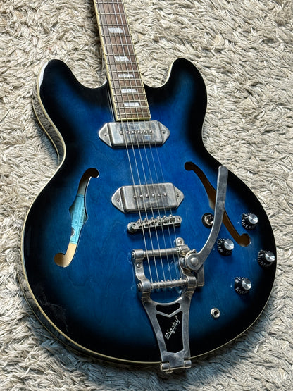 Epiphone Limited Edition Gary Clark Jr. "Blak & Blu" Casino in Blak & Blue with Bigsby 15051500205 (USED)