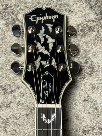 Epiphone Les Paul Custom Bats in Flight in Transparent Ebony Burst Limited Edition