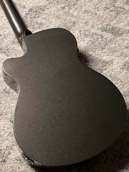 Tanglewood TW4-CE-CBN Winterleaf Carbon Fibre Top SuperFolk Acoustic w/ Pickup in Metallic Grey Gloss