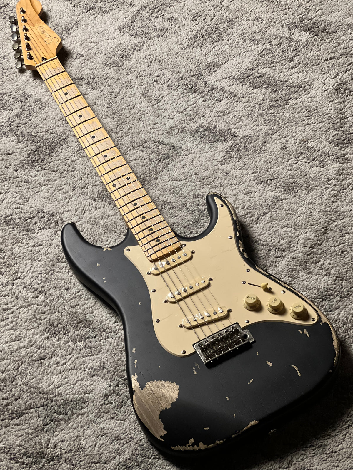 Soloking MS-1 Tribute 50s SSS Relic with Maple FB in Black