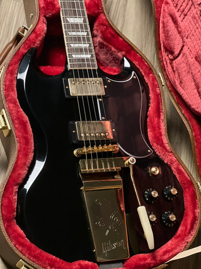 Gibson SG Standard '61 Maestro Vibrola T-Type in Ebony w/Case 232450252