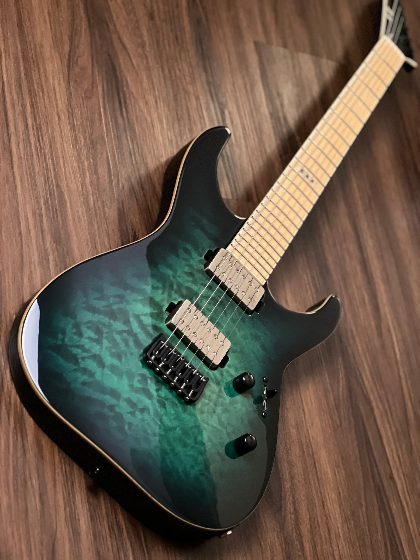 ESP E-II M-II NT - Black Turquoise Burst