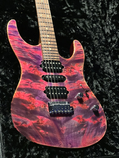 Suhr Custom Modern Pink Algae with Waterfall Burl Top 65152