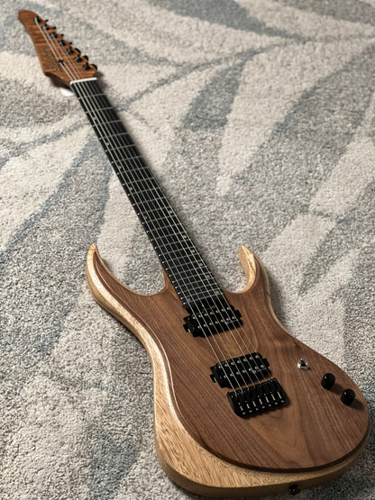 Soloking MW-7 Custom HH FMN in Natural with Exotic Walnut Top