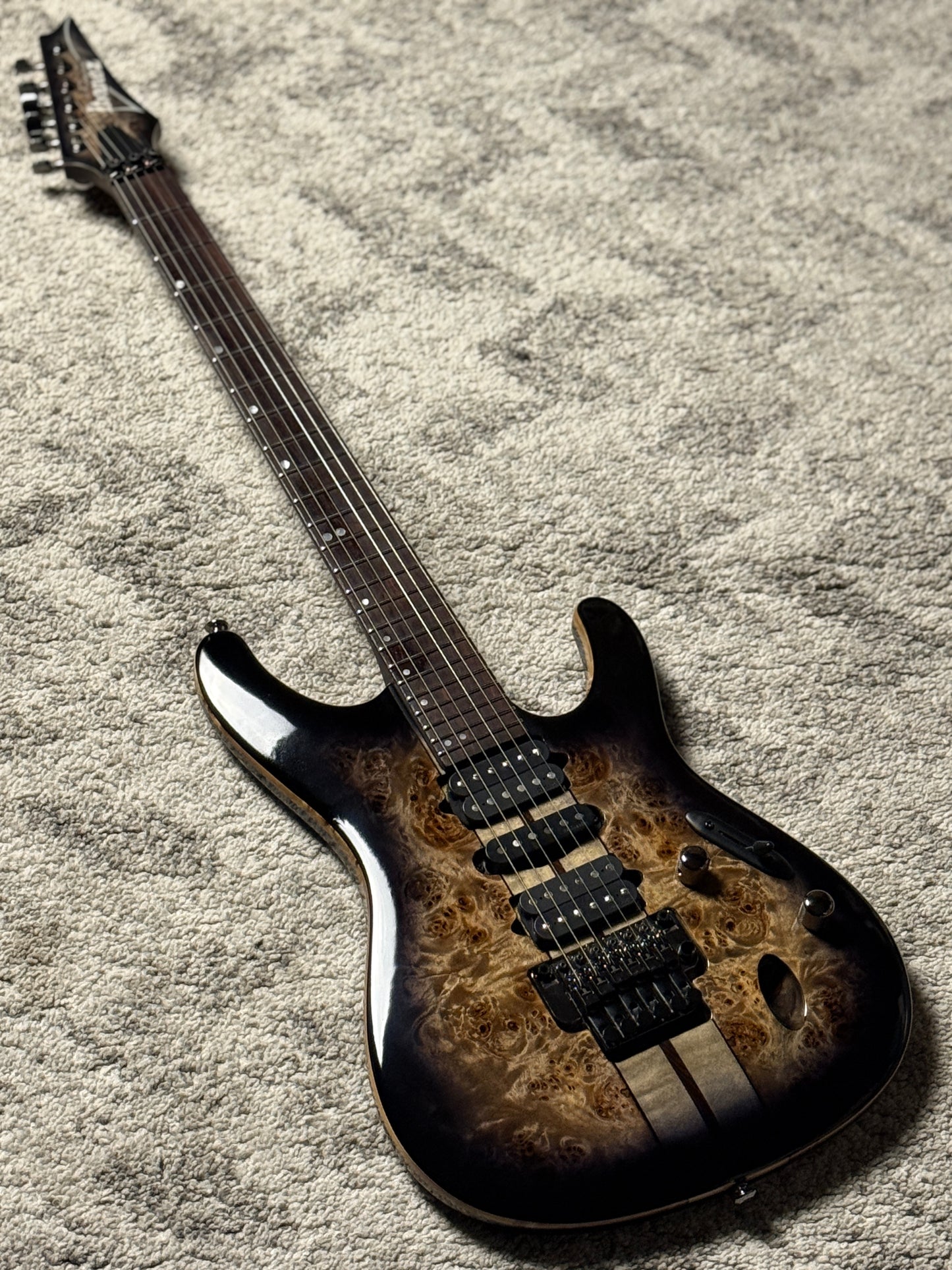 Ibanez Premium S1070PBZ in Charcoal Black Burst 250812461 (USED)