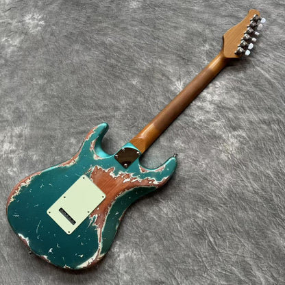 Dhatarattha Performance DST HSS in Ocean Turquoise with RW FB and Nitrocellulose Lacquer Relic
