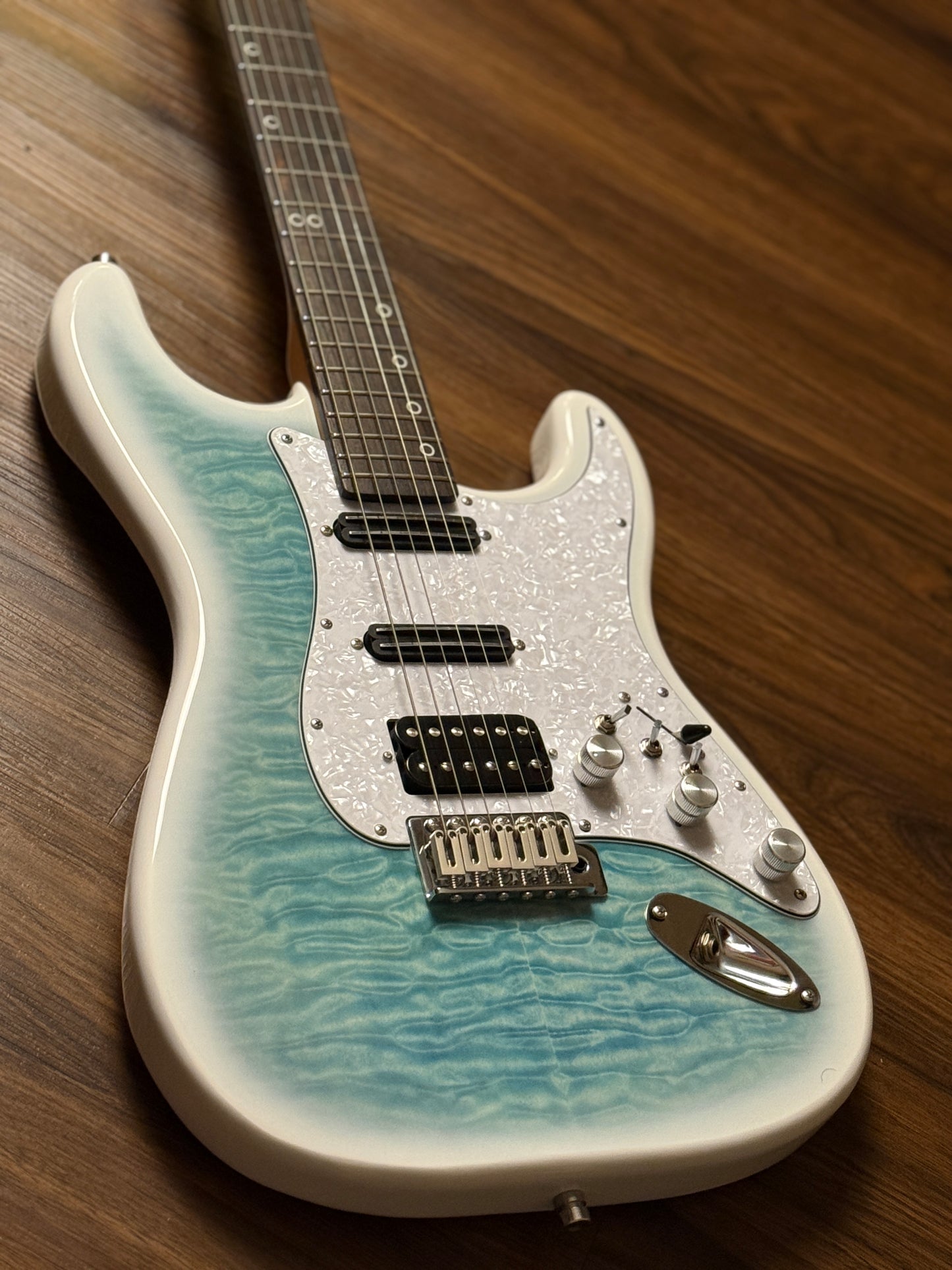 Dhatarattha Classic Modified DST HSS Quilt in Blue Larimar with Rosewood FB