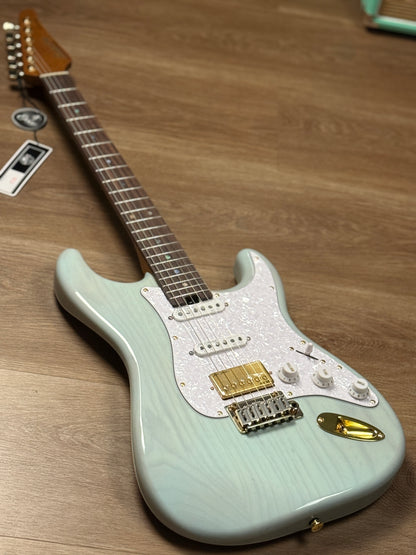 Soloking MS-1 ASH Artisan with Rosewood FB in Transparent Ice Blue JESCAR
