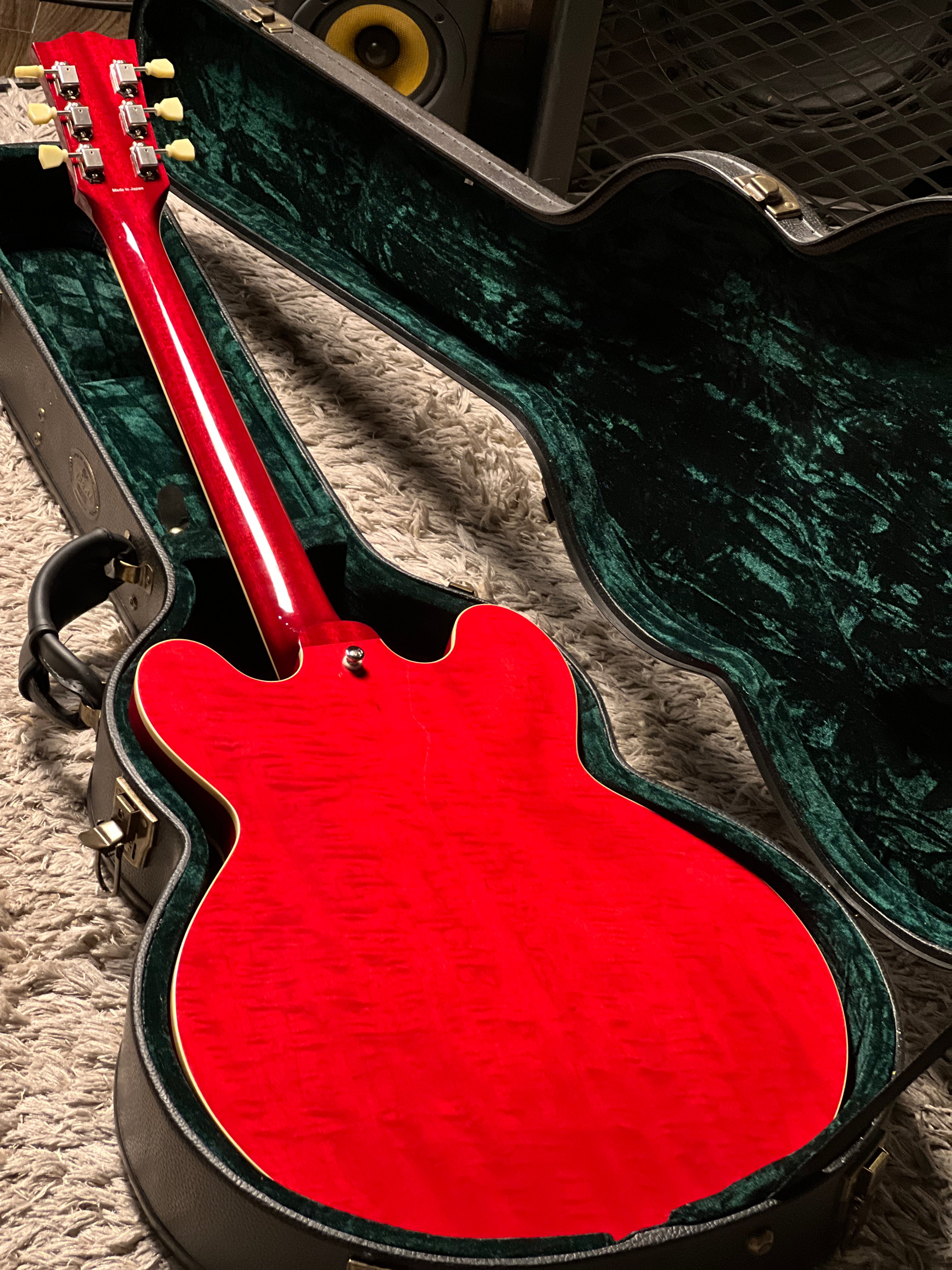 Tokai ES-178 SR Semi Hollow Vintage Series Japan in see Thru Red