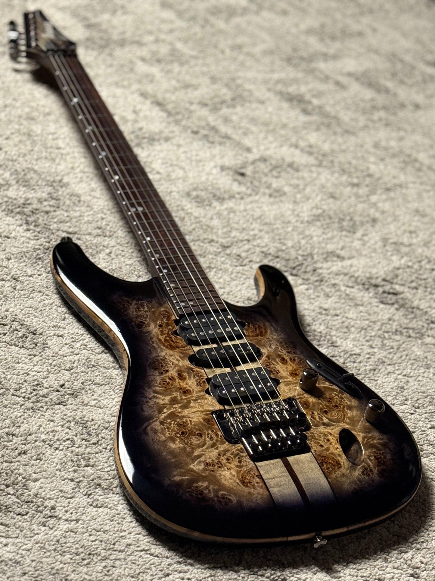 Ibanez Premium S1070PBZ in Charcoal Black Burst 250812461 (USED)