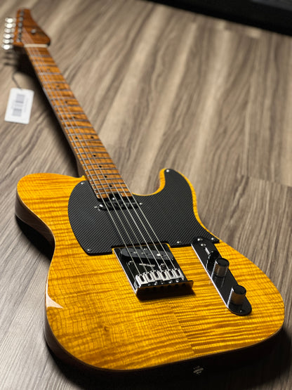 Soloking MT-1 FM 22 Artisan FMN with Roasted Flame Maple Neck in Amber