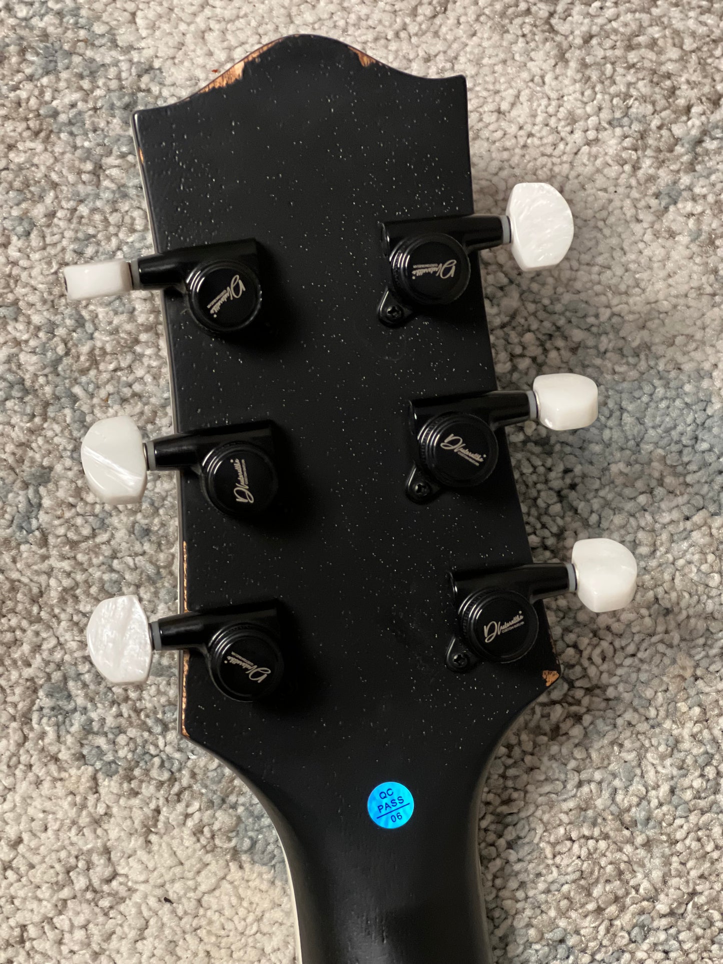 Dhatarattha Custom DLP in Black Over Triburst with 5A Flame Top Relic