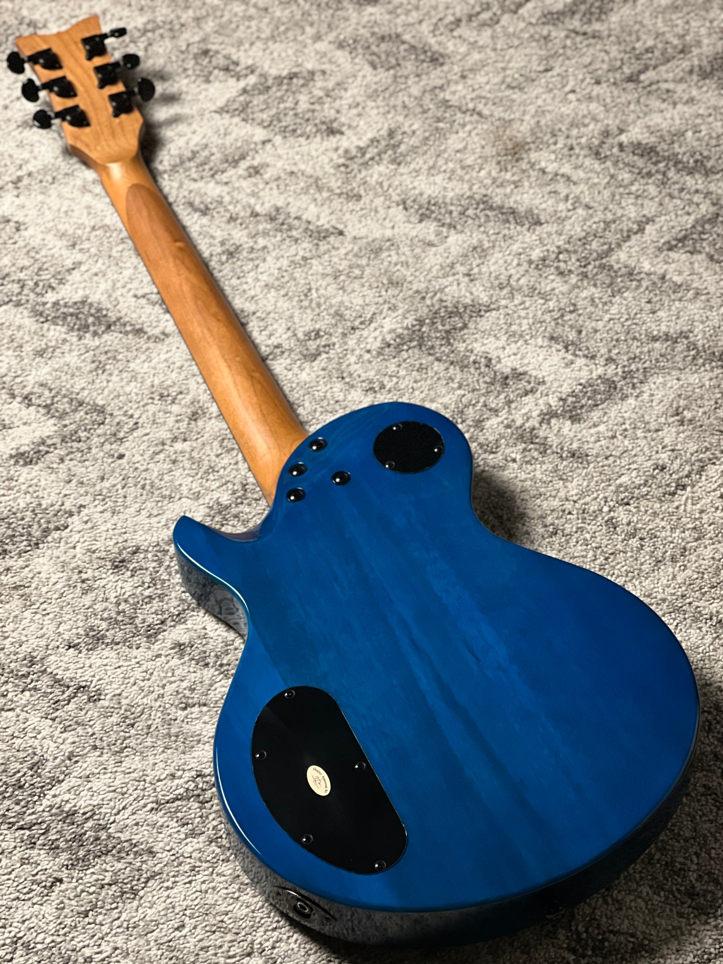 Schecter Solo-II Standard in Ocean Blue Burst Burl