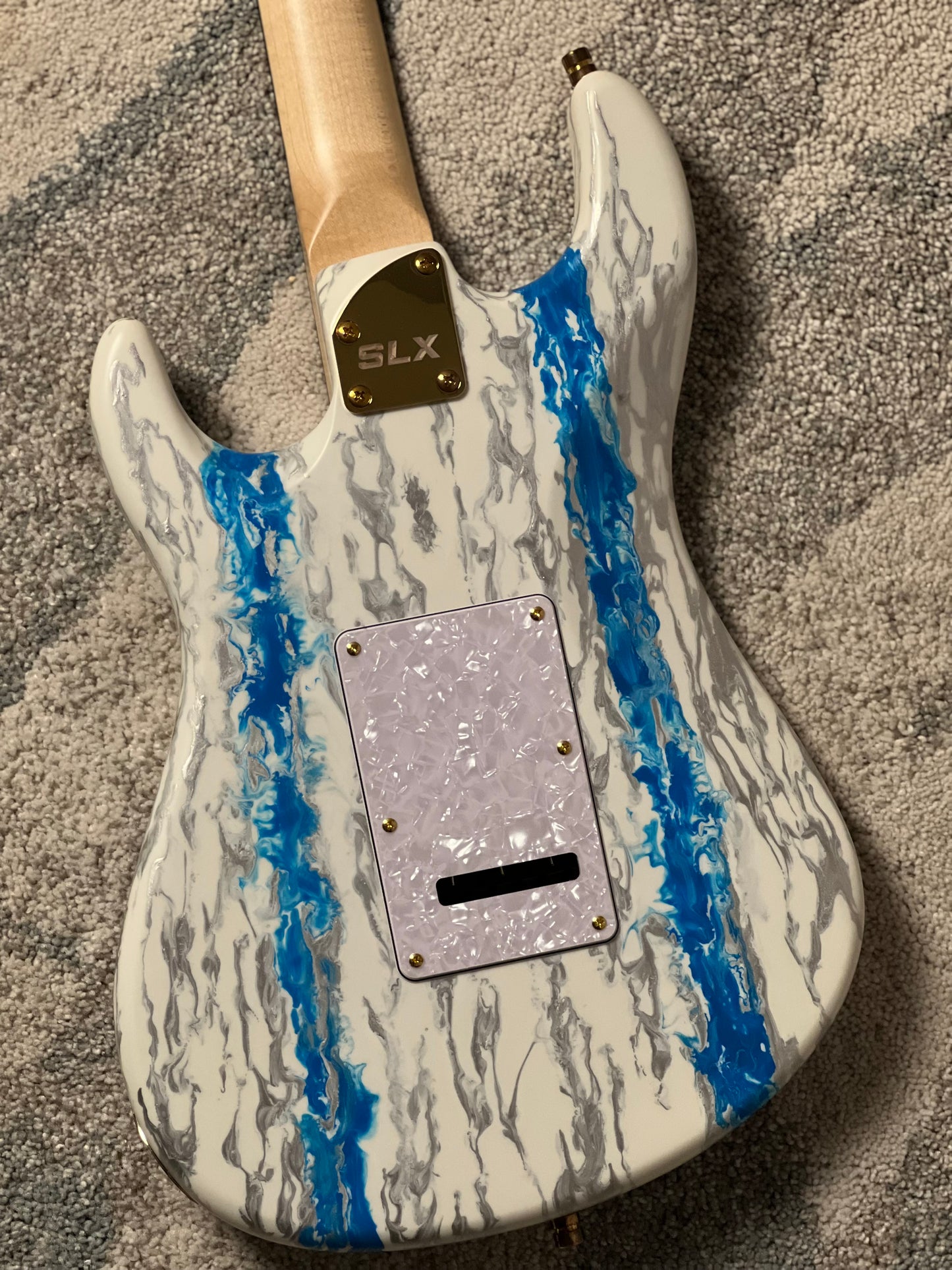 SLX X Dhatarattha Custom DST in Antarctic Shmear with Rosewood FB
