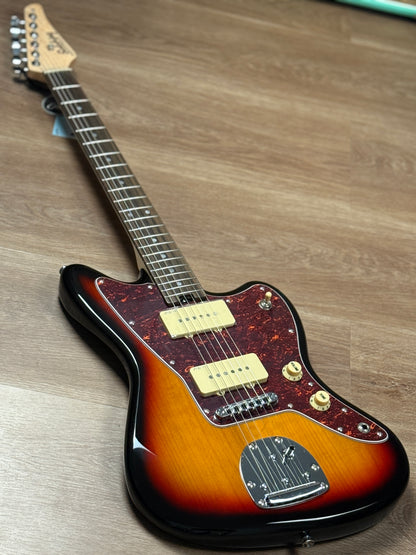 Soloking JM-1 Offset Special with Rosewood FB in 3-Tone Sunburst