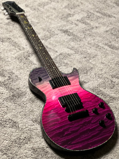 Dhatarattha Custom DLP in Purple Wipeout with 5A Quilt Top