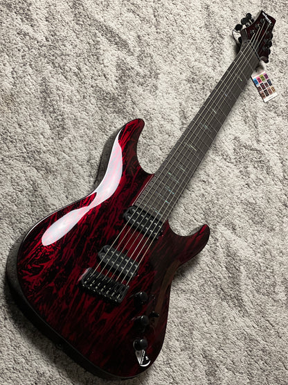 Schecter C-7 MS Silver Mountain in Blood Moon W21072228