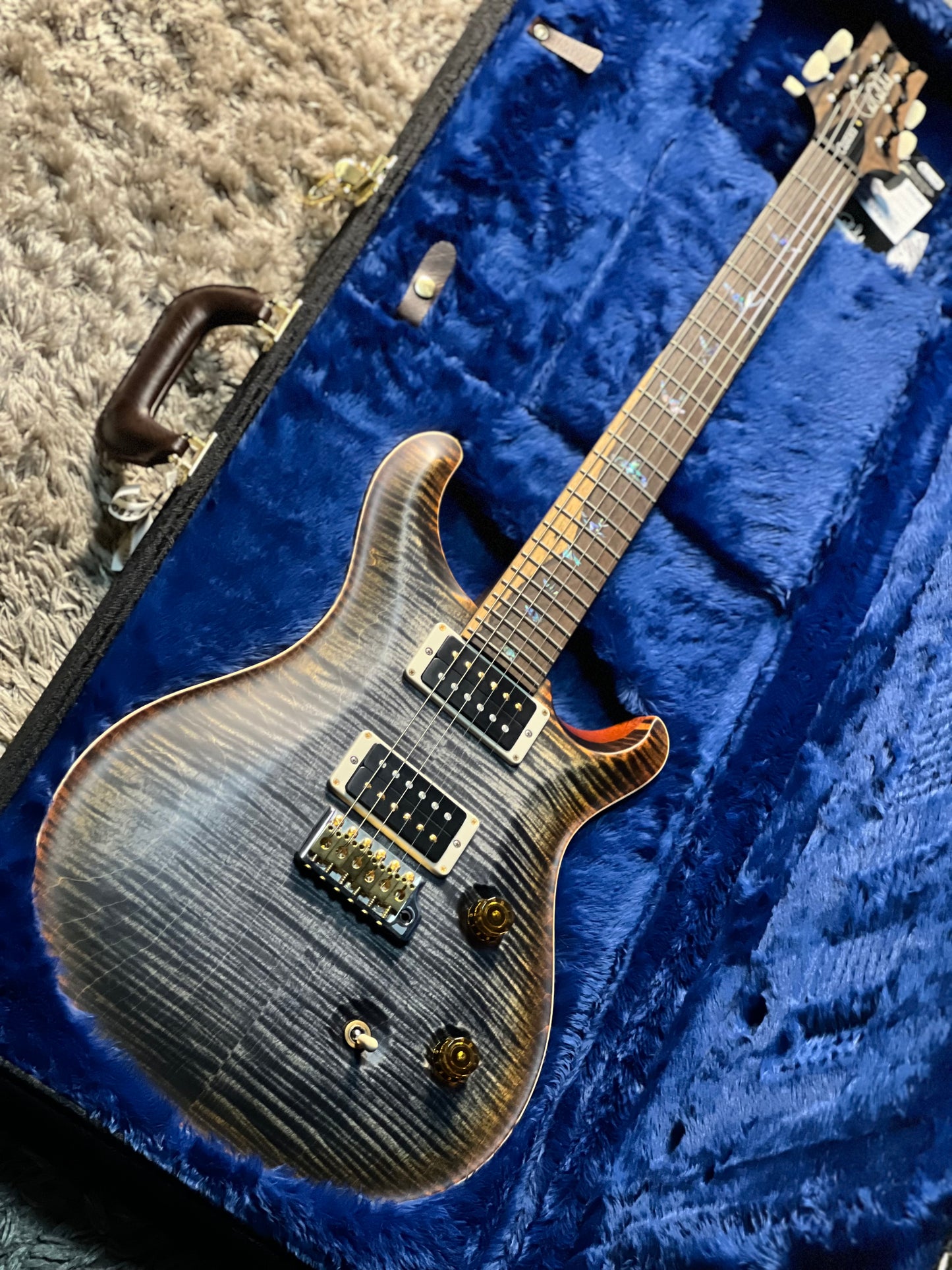 PRS Custom 24 Wood Library Burnt Maple Leaf Satin Rosewood Neck 0412052