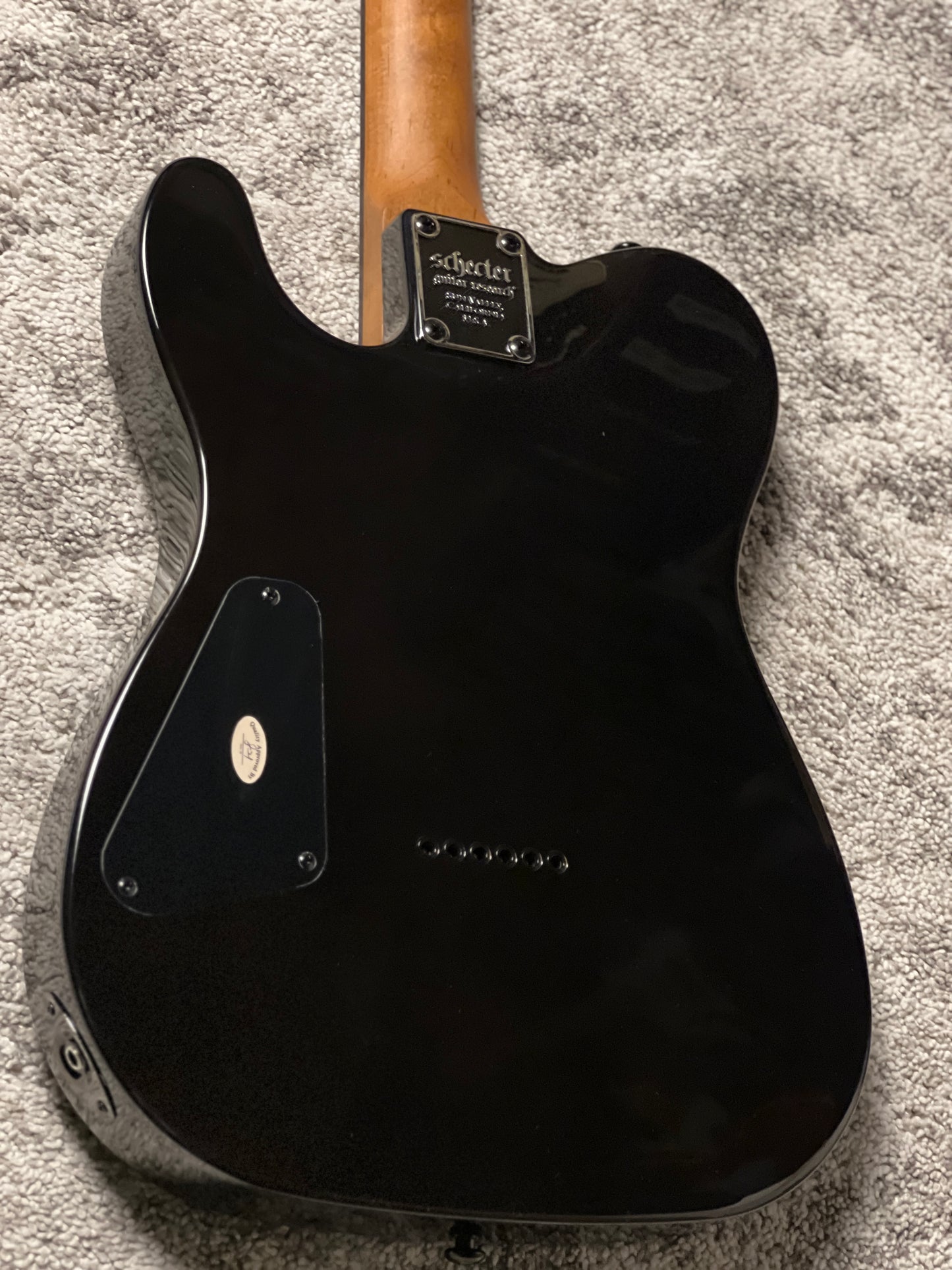 Schecter PT Standard in Black Fade Burst Burl