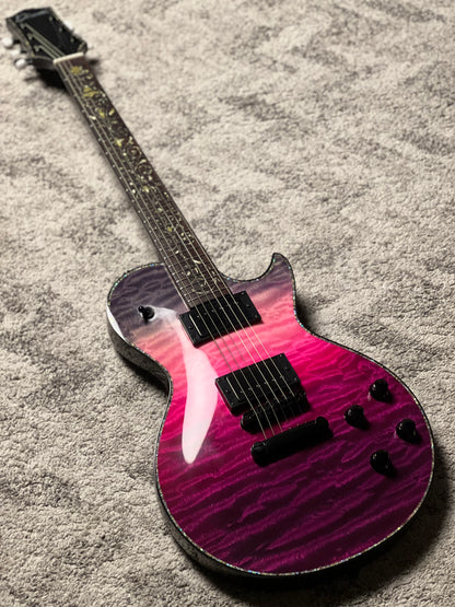 Dhatarattha Custom DLP in Purple Wipeout with 5A Quilt Top
