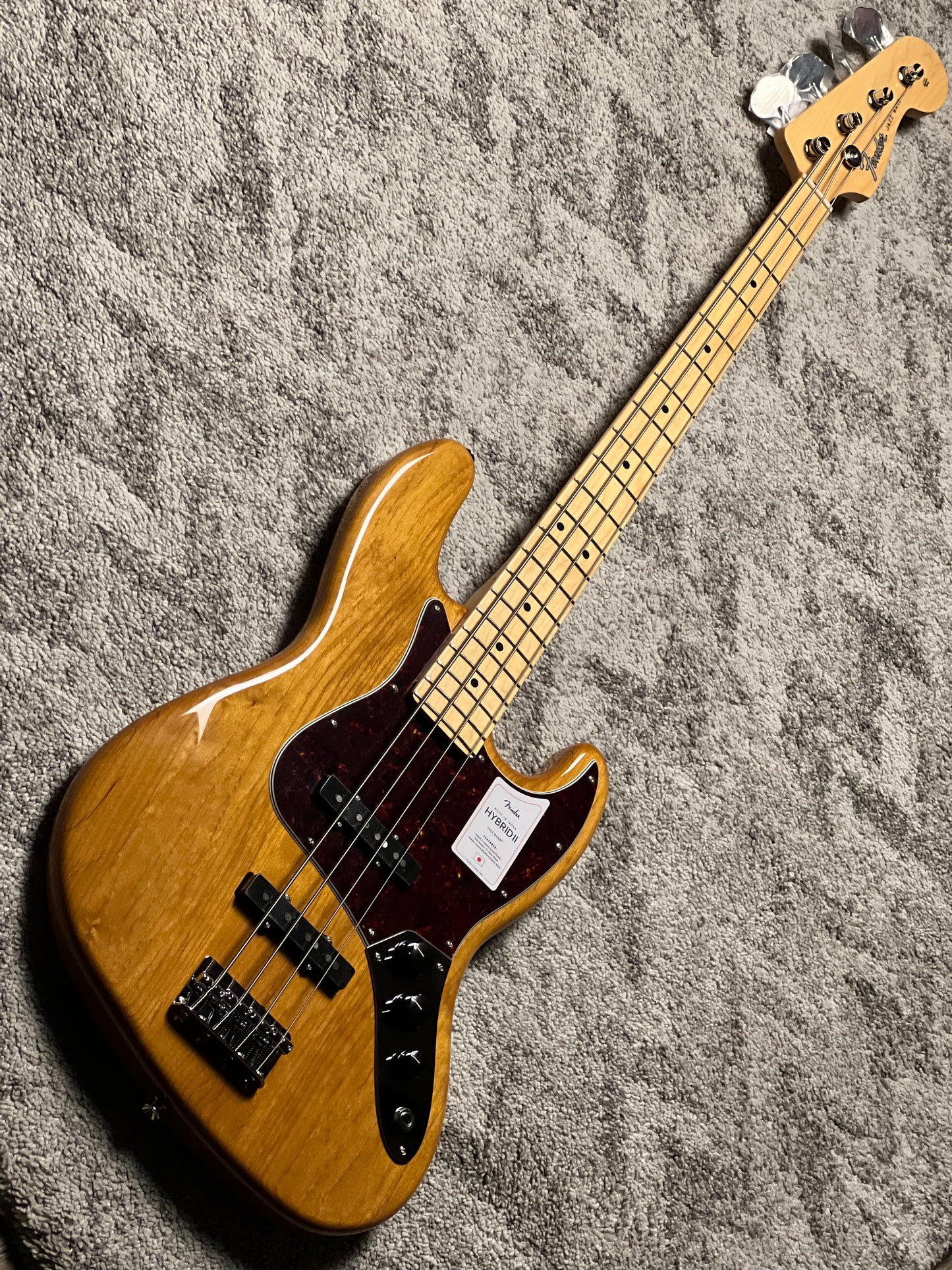 Fender Japan Hybrid II Jazz Bass with Maple FB in Vintage Natural JD26002116