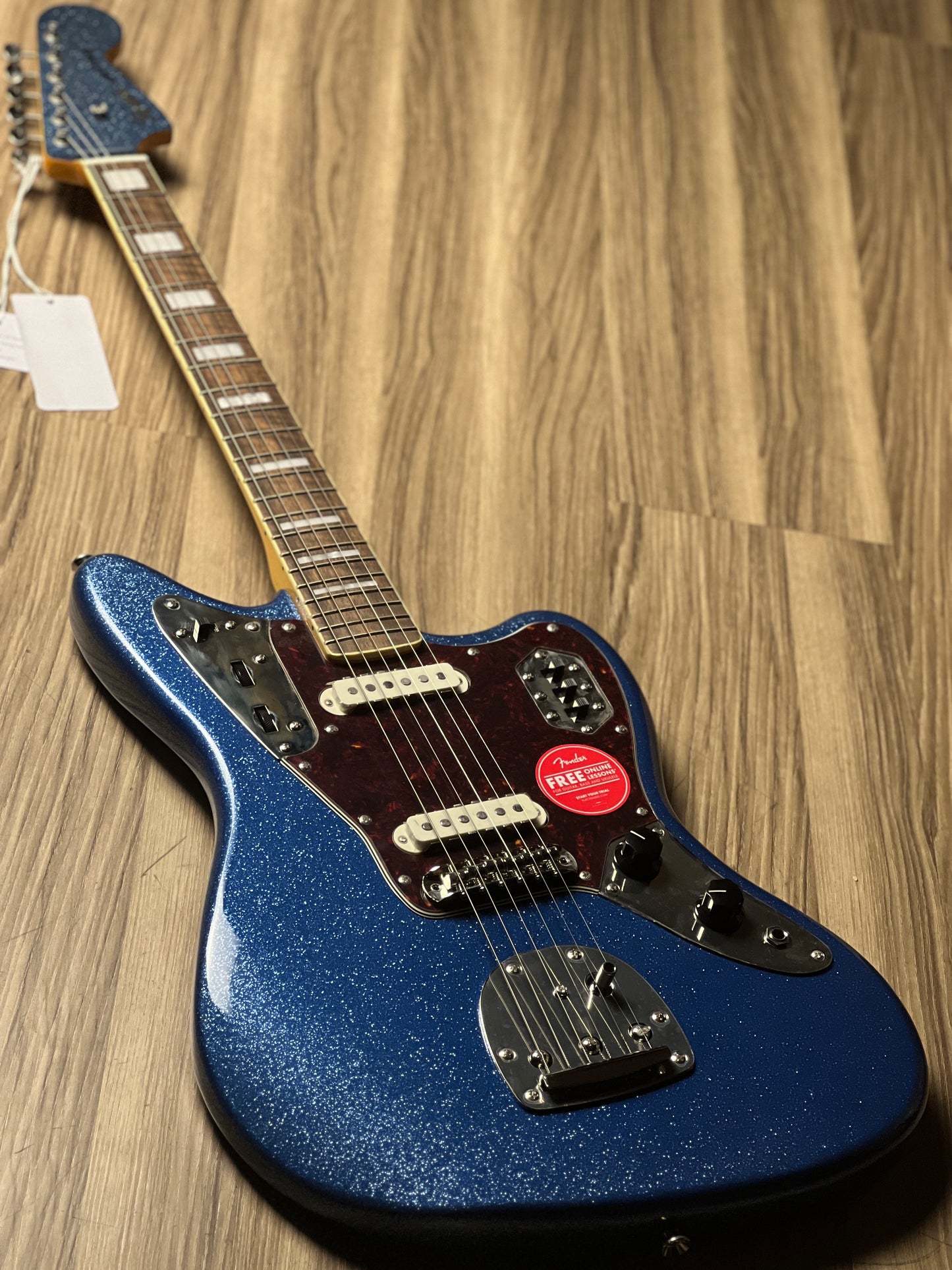 Squier FSR Classic Vibe 70s Jaguar with Laurel FB in Blue Sparkle