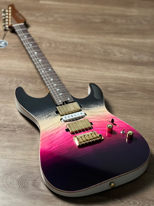 Soloking MS-1 Custom 24 HSH QMT Elite in Cosmic Purple Double Wipeout