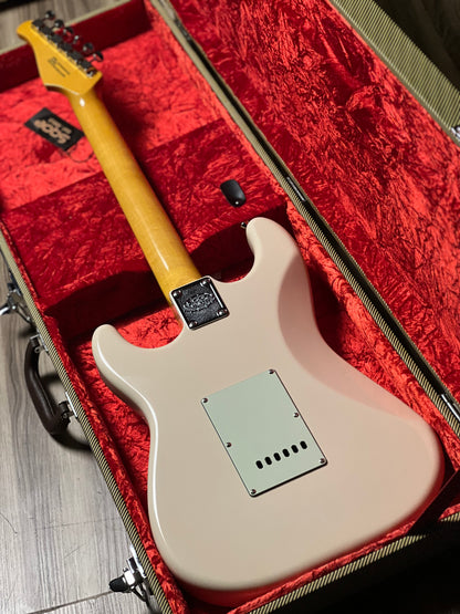 SQOE SEST1002 WH SSS Custom Shop Series in Olympic White Limited Edition with Hardshell Case