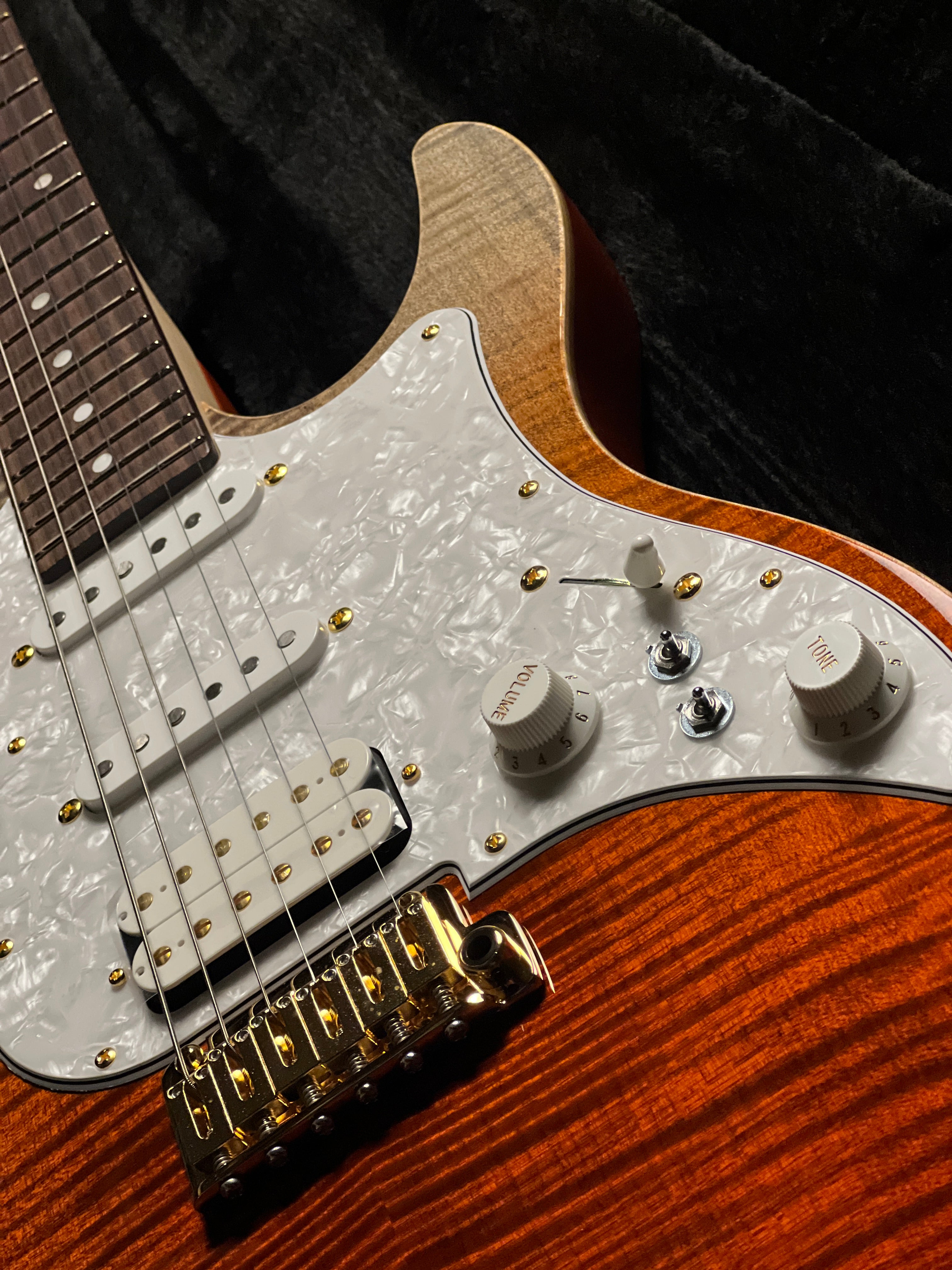 ギター Fujigen EOS Fujigen FGN Expert EOS2-FM-R Odyssey in Ripe Kaki Gradation